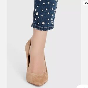 #1471 Vintage America Blues Gulf/Lux Pearl Embellish Stretch  Boho Ankle sz.4/27